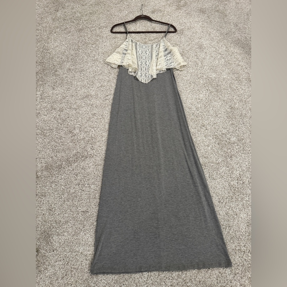 Rebellious One Gray Maxi Dress SZ M